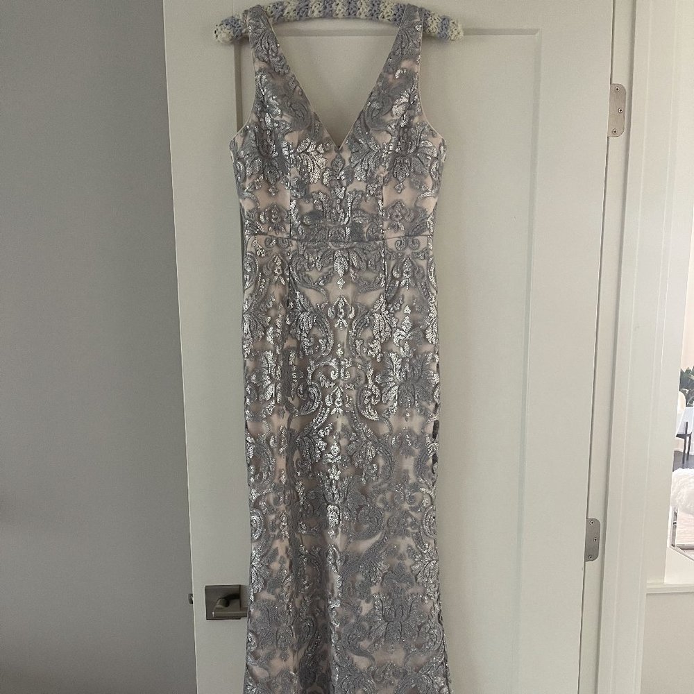 Eliza J Embroidered Sequin Dress Size